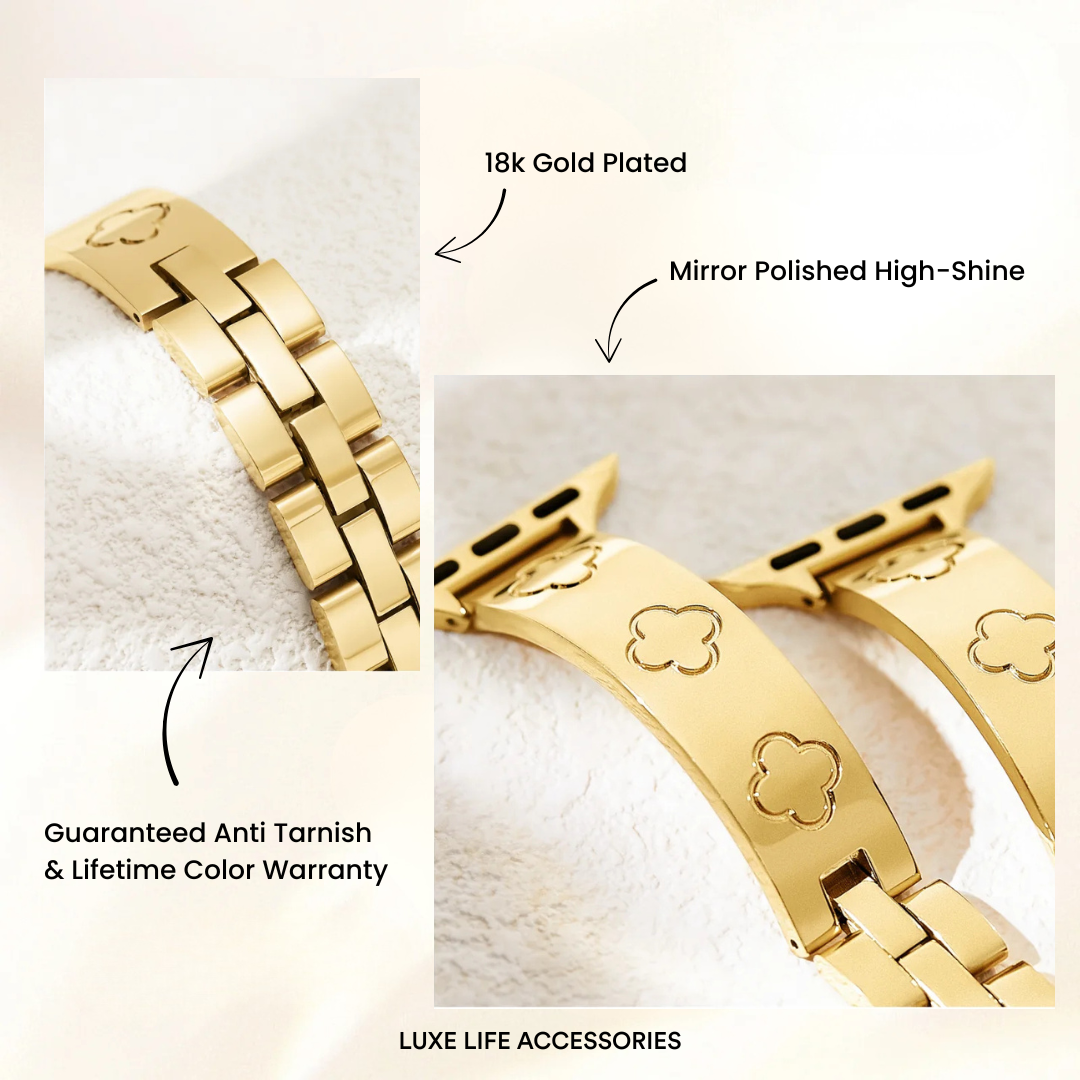 LUCKY 18k Gold Plated Apple Watch Band