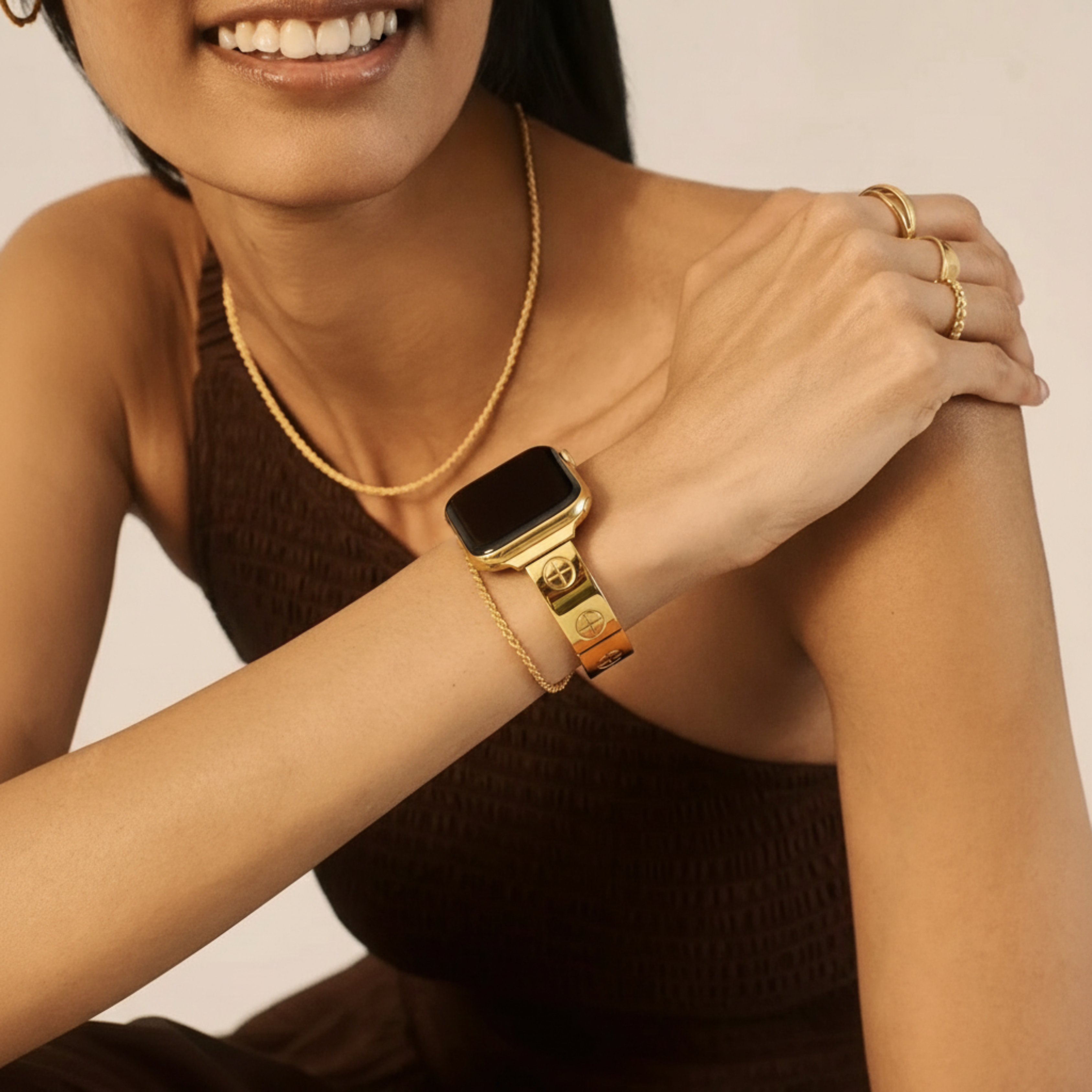 LUCKY 18k Gold Apple Watch Band