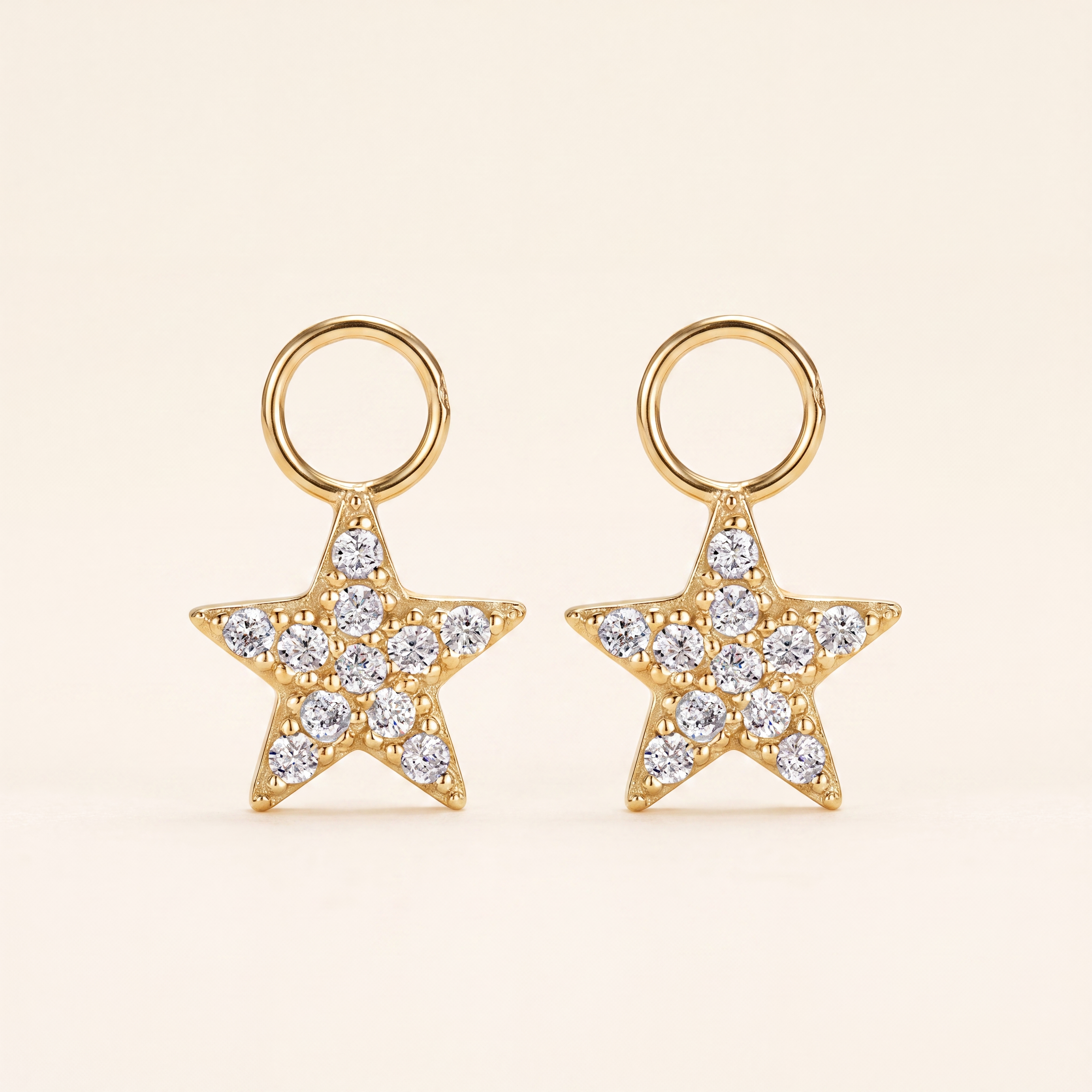 STAR Huggie Hoop Charms