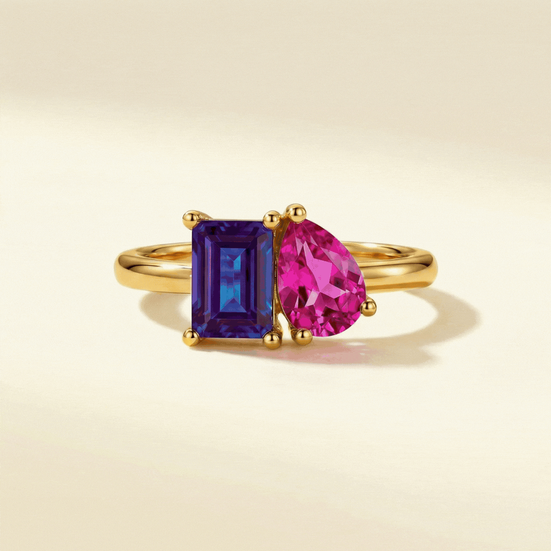 Toi & Moi Birthstone Ring