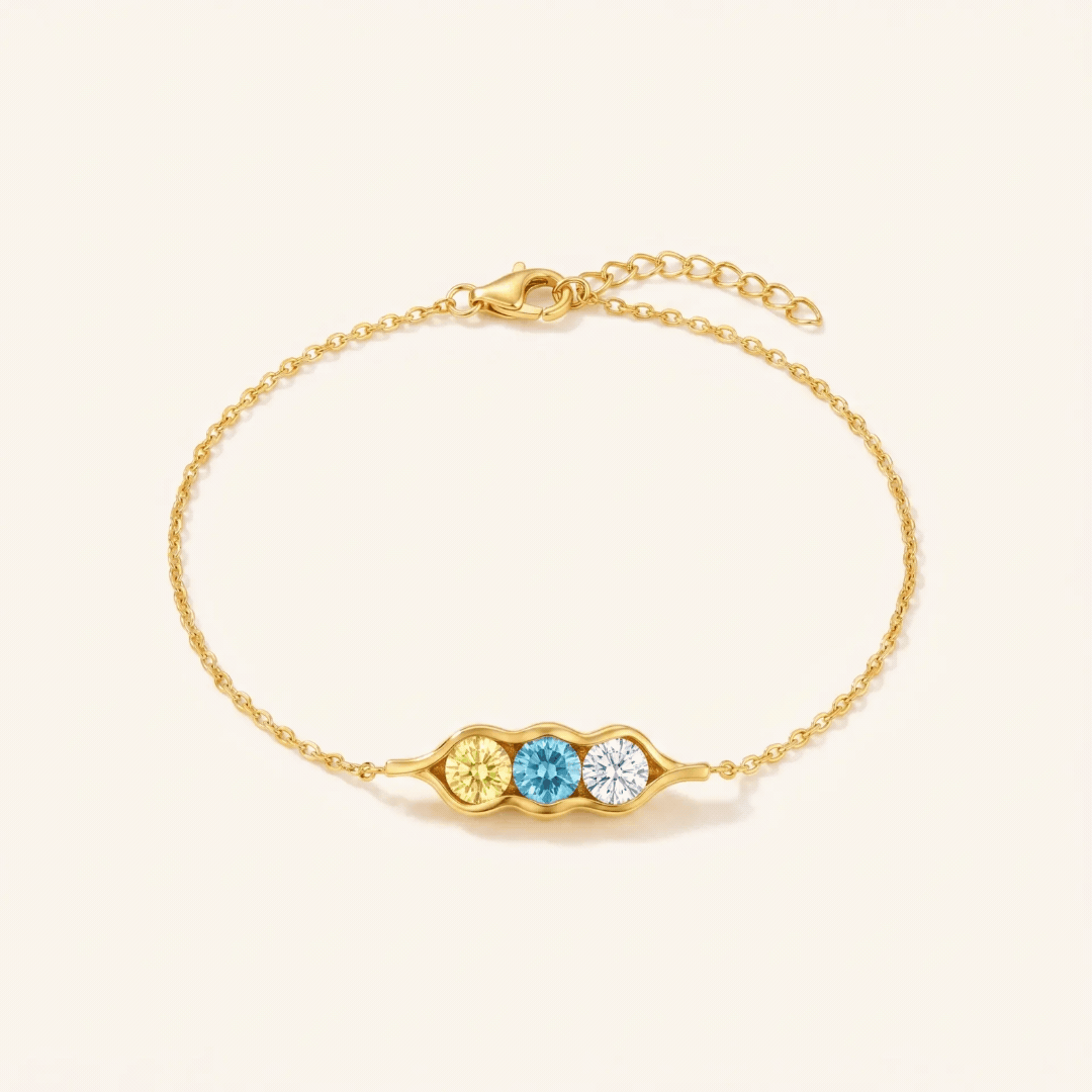 SWEET PEA Birthstone Bracelet
