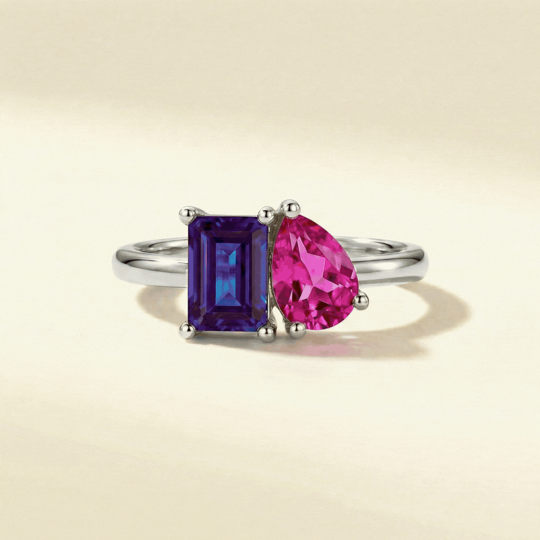 Toi & Moi Birthstone Ring