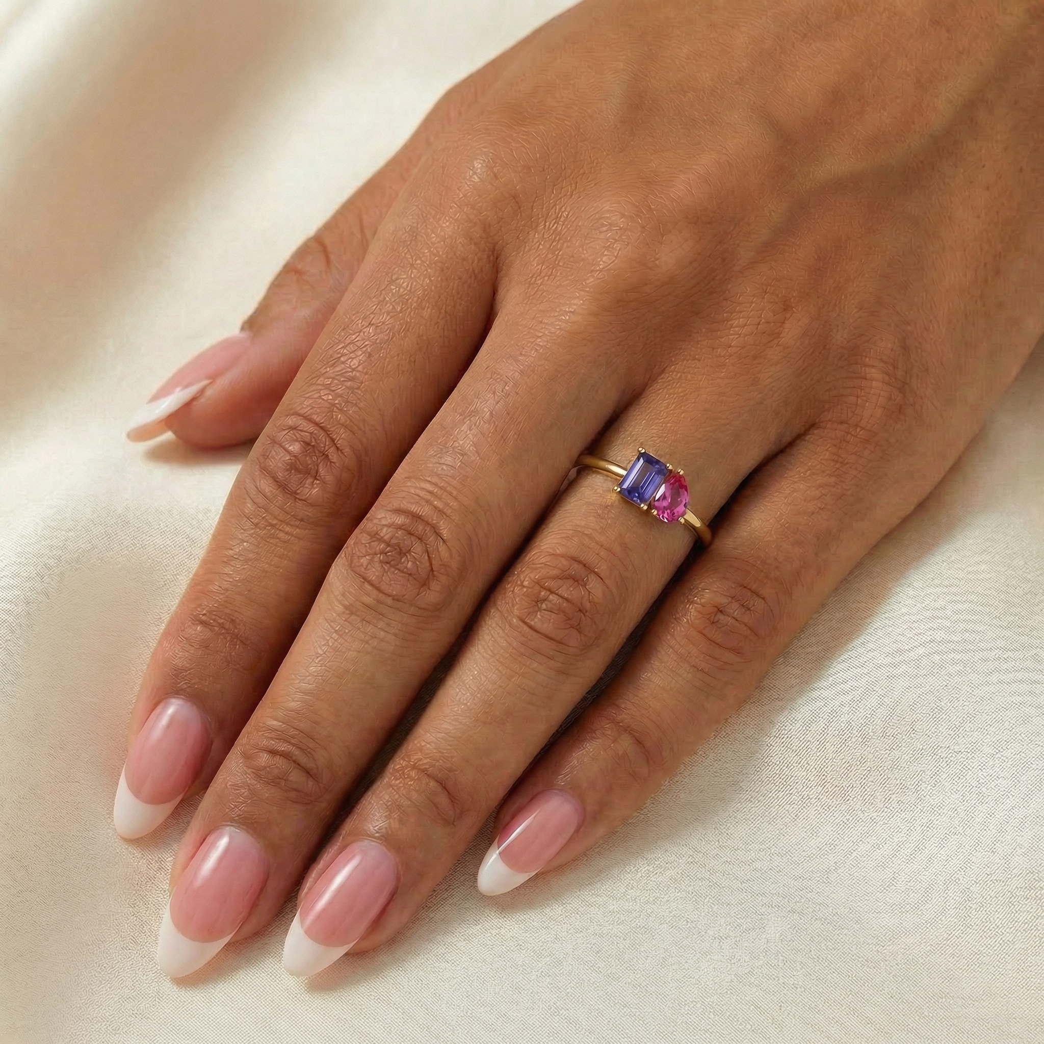 Toi & Moi Birthstone Ring