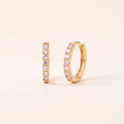 Birthstone Huggie Hoops