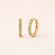 Birthstone Huggie Hoops