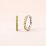 Birthstone Huggie Hoops
