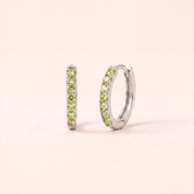 Birthstone Huggie Hoops