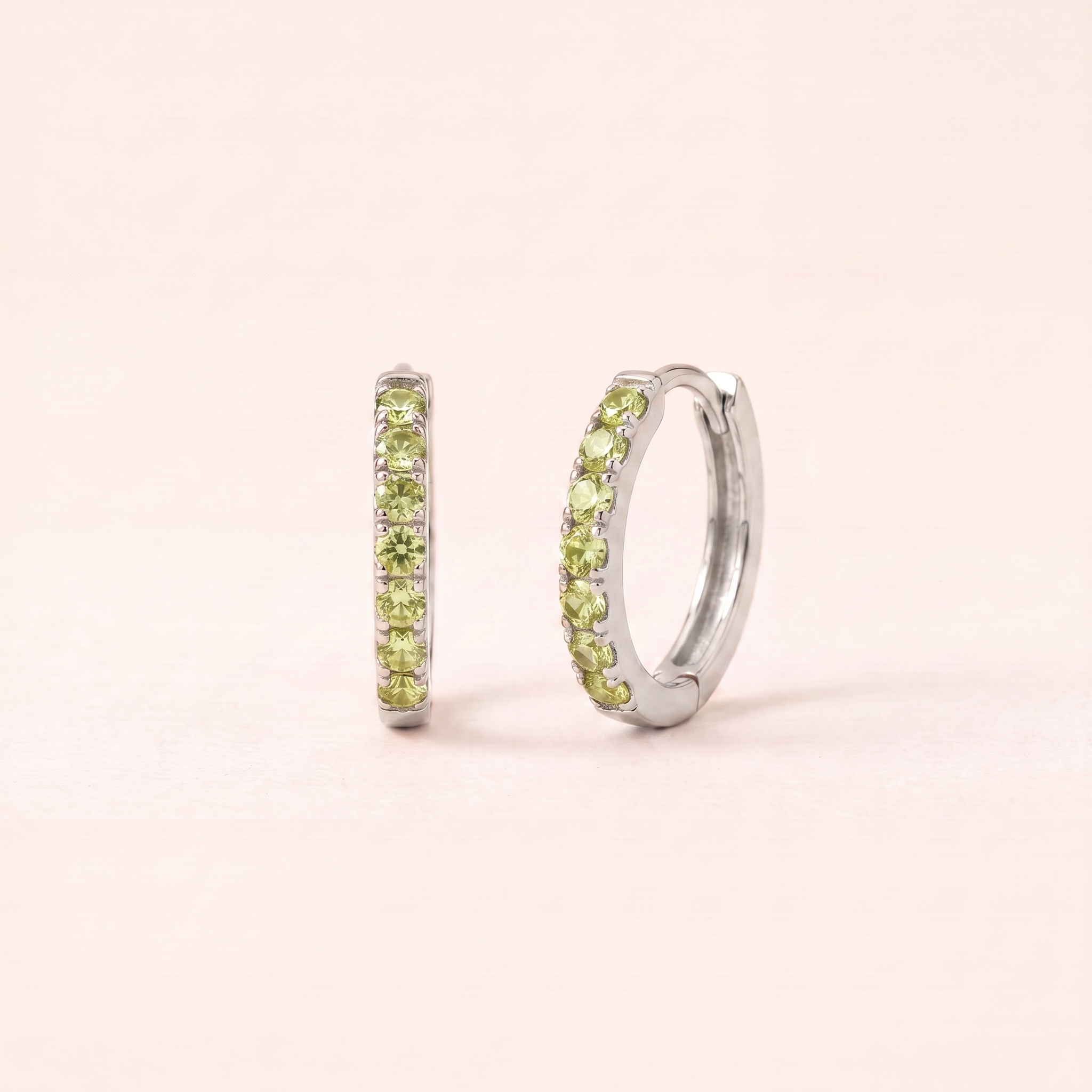 Birthstone Huggie Hoops