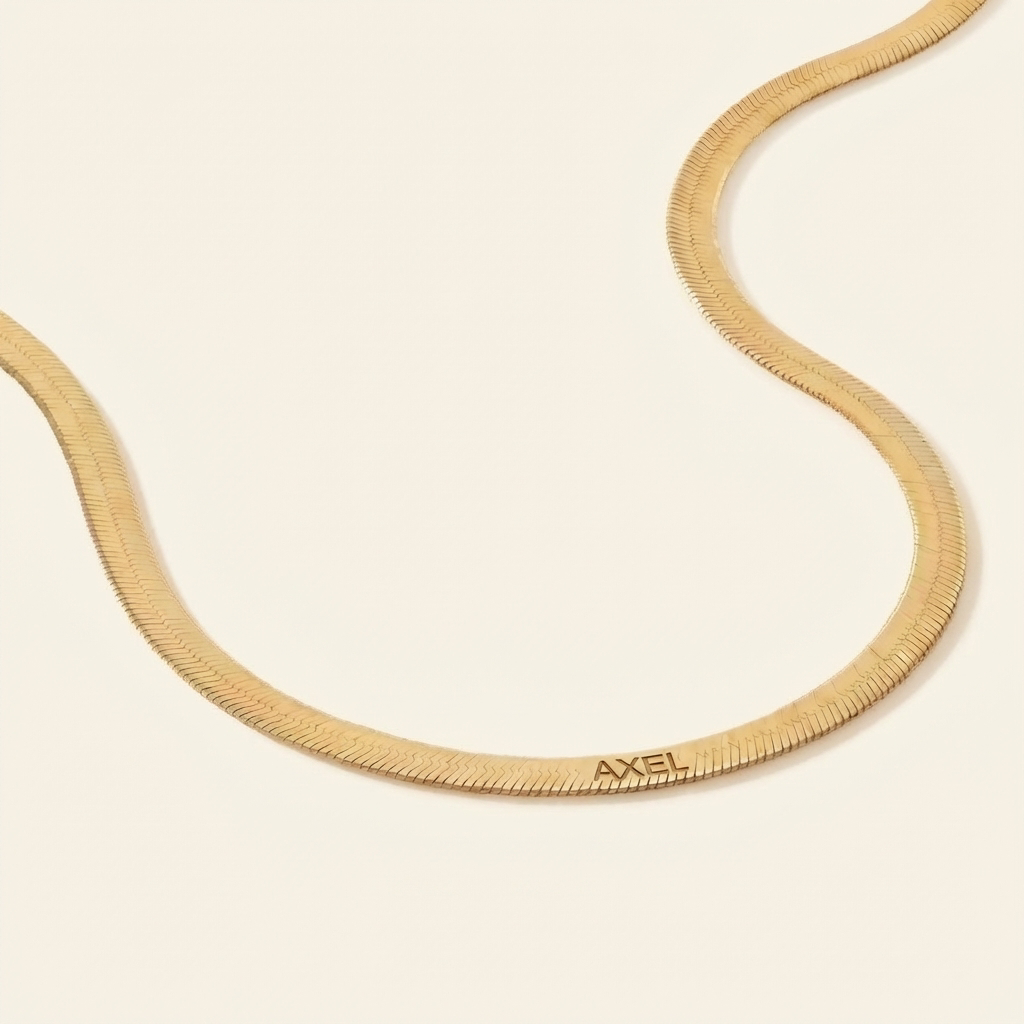 Engraved Herringbone Necklace