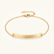 GOD IS IN CONTROL Bar Bracelet