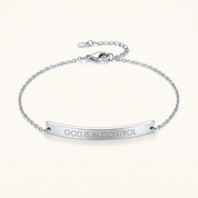 GOD IS IN CONTROL Bar Bracelet