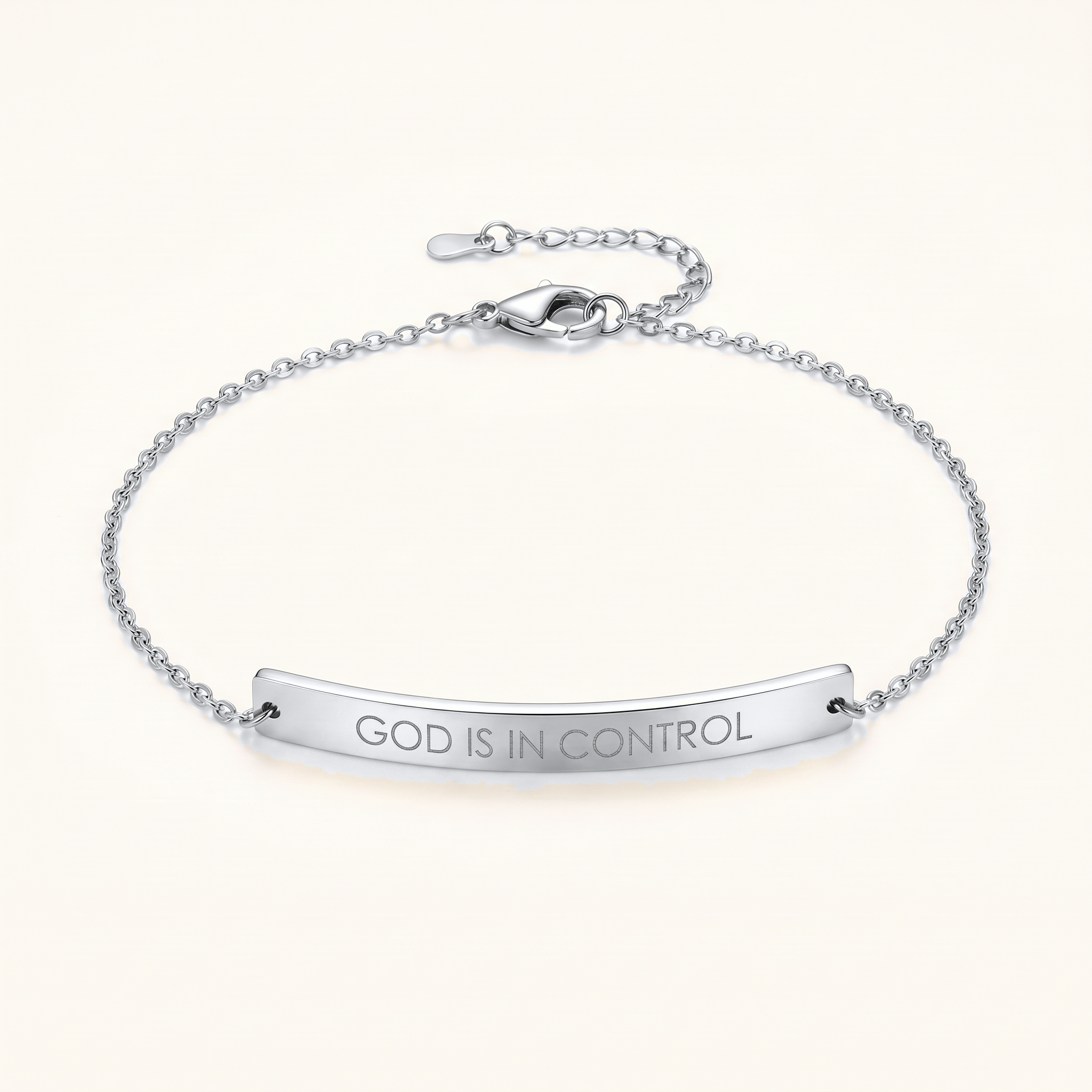 GOD IS IN CONTROL Bar Bracelet