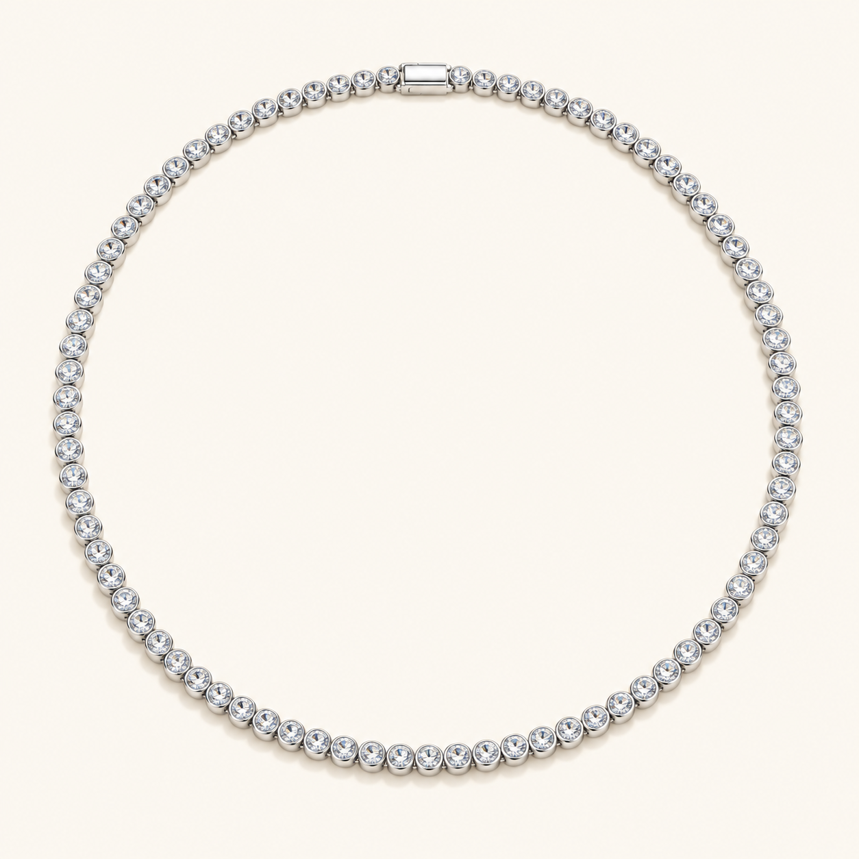 BEZEL Tennis Necklace