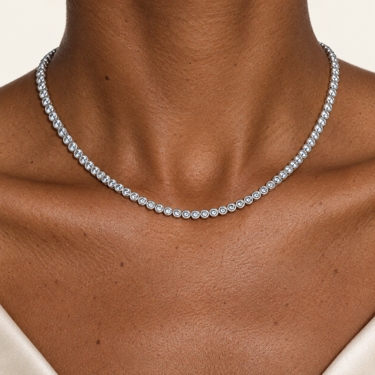 BEZEL Tennis Necklace
