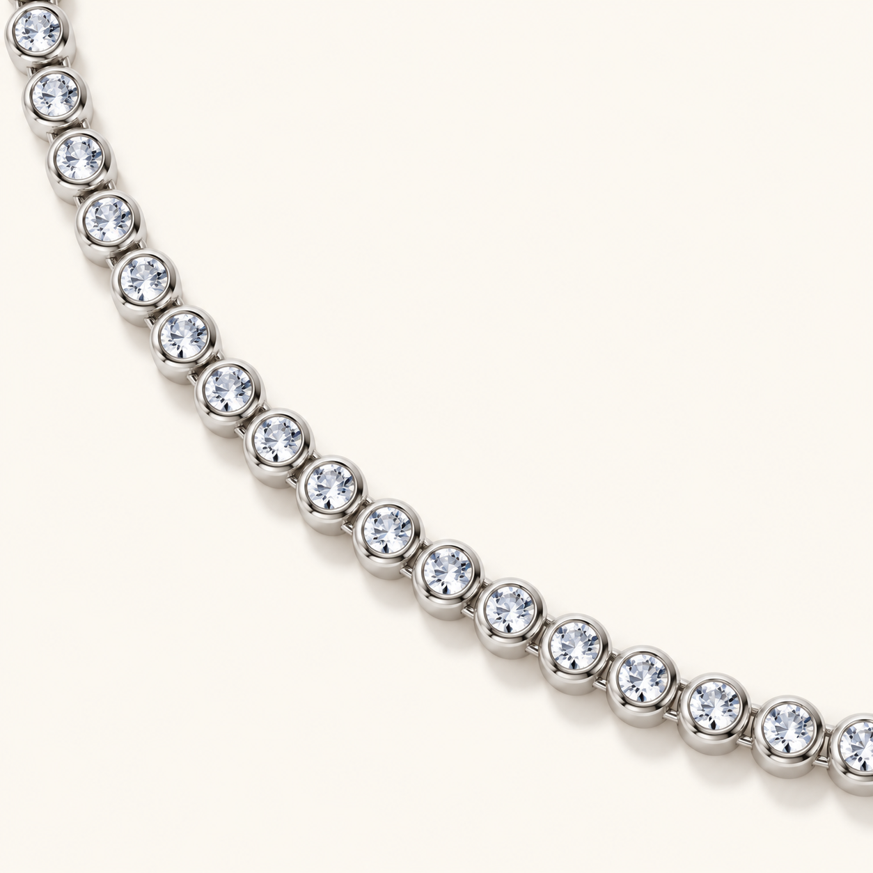 BEZEL Tennis Necklace
