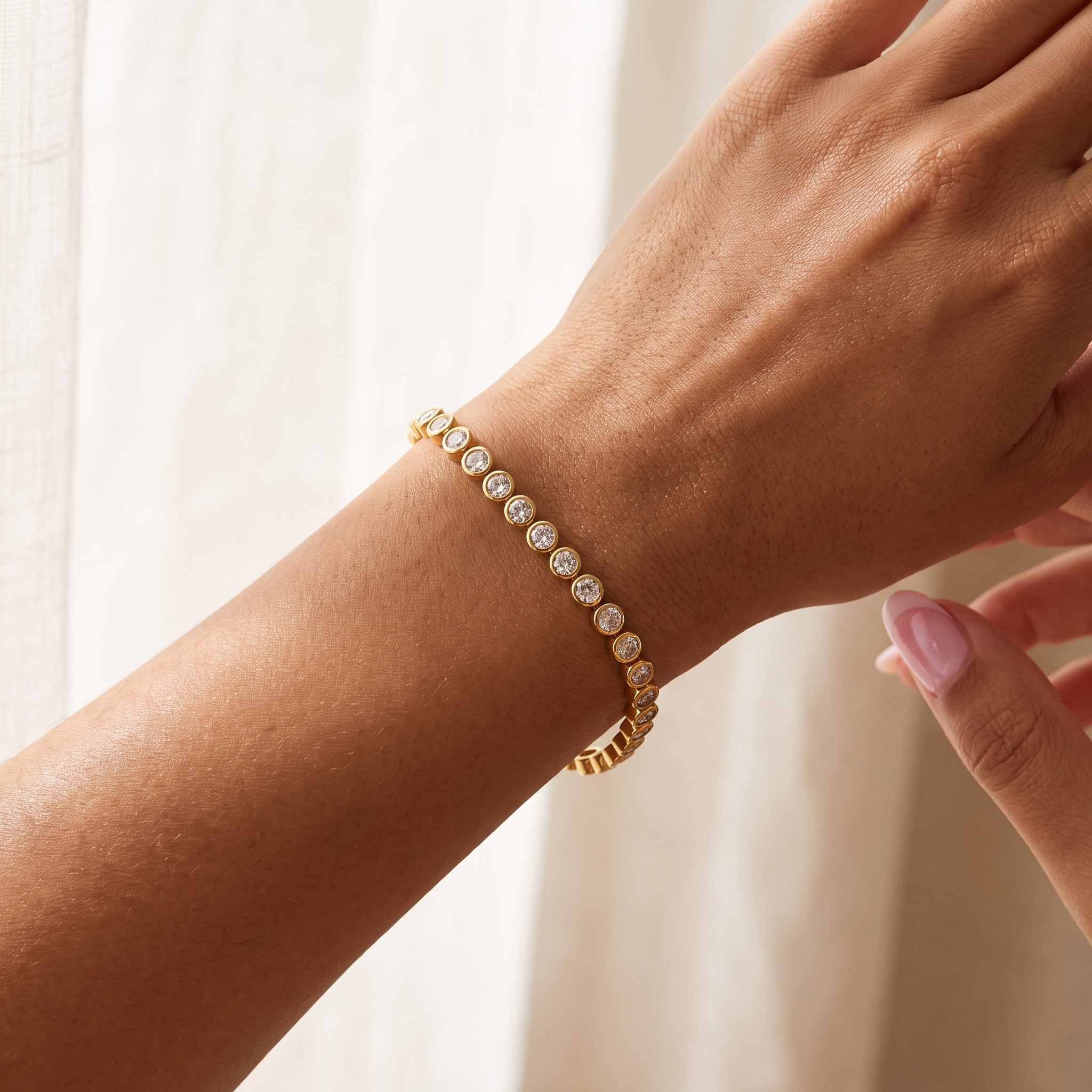 BEZEL Tennis Bracelet