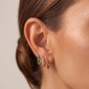 Birthstone Huggie Hoops