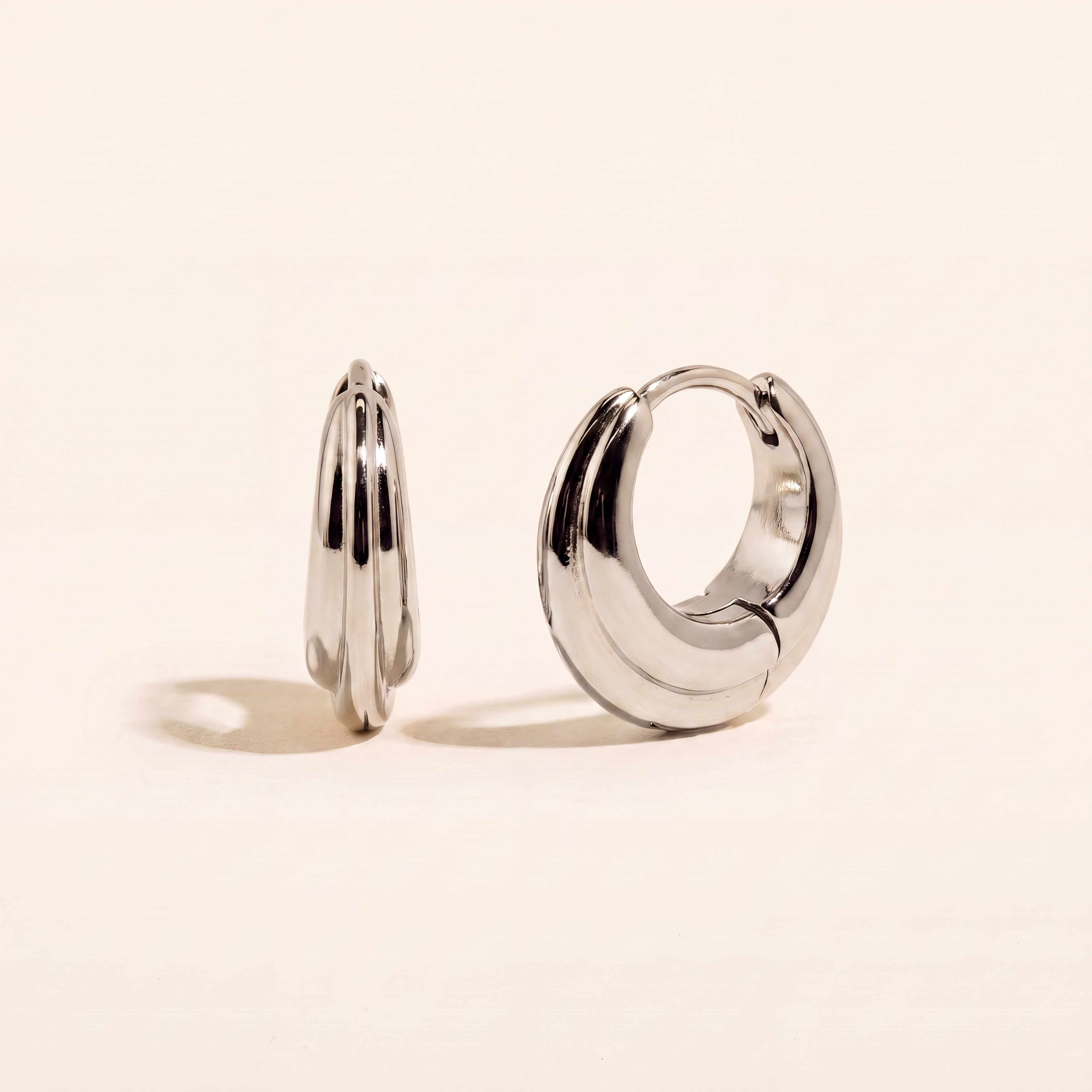 Chunky Ripple Huggie Hoops