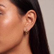 Chunky Ripple Huggie Hoops
