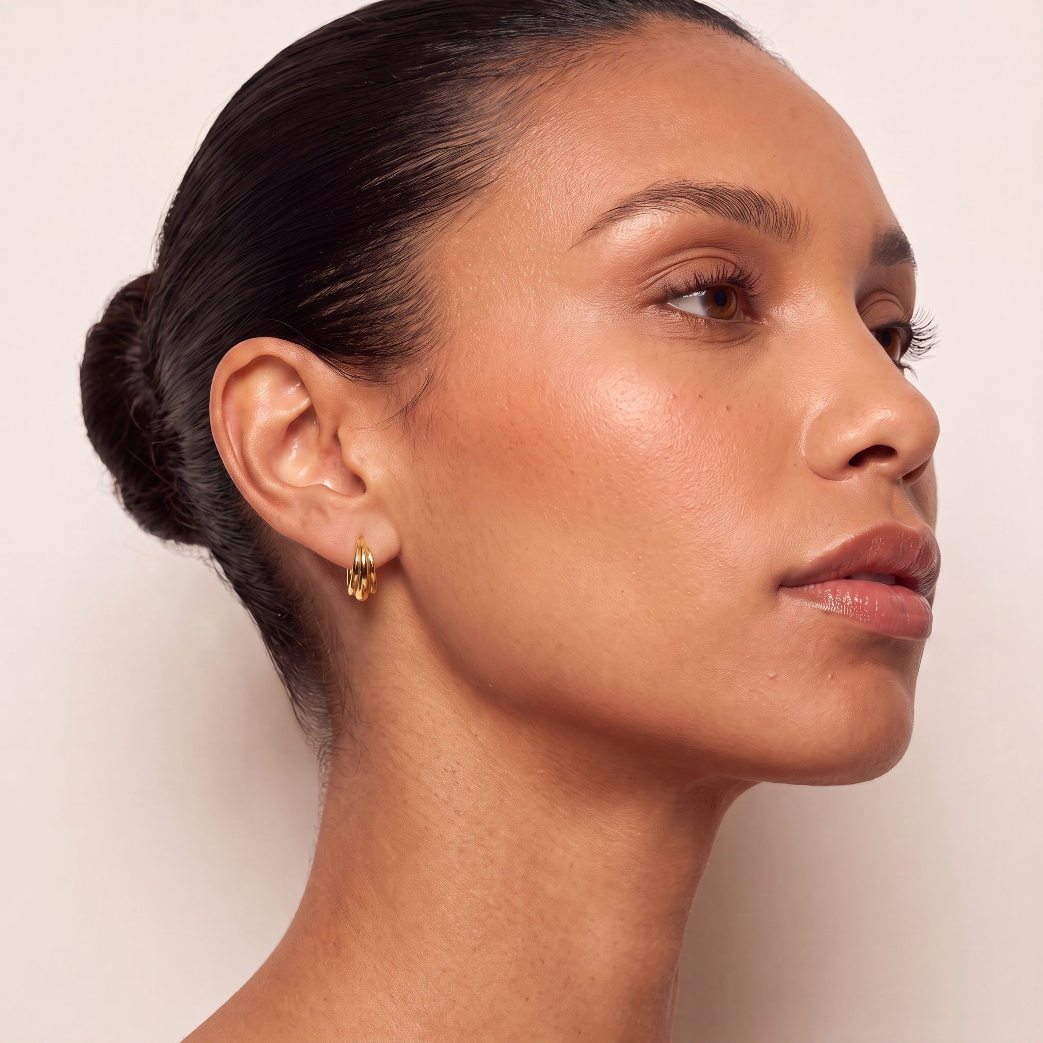 Chunky Ripple Huggie Hoops