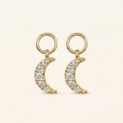 CRESCENT Huggie Hoop Charms
