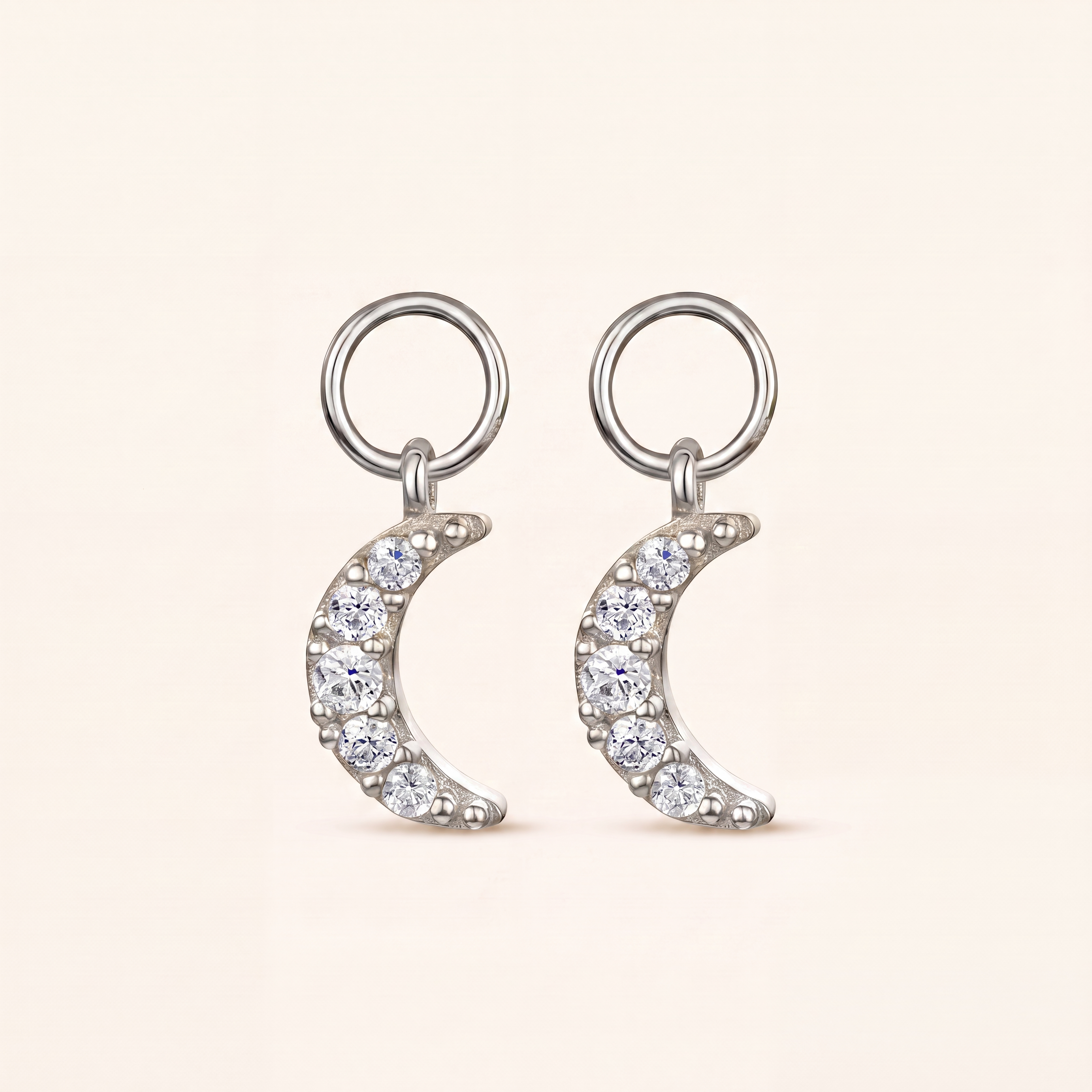 CRESCENT Huggie Hoop Charms