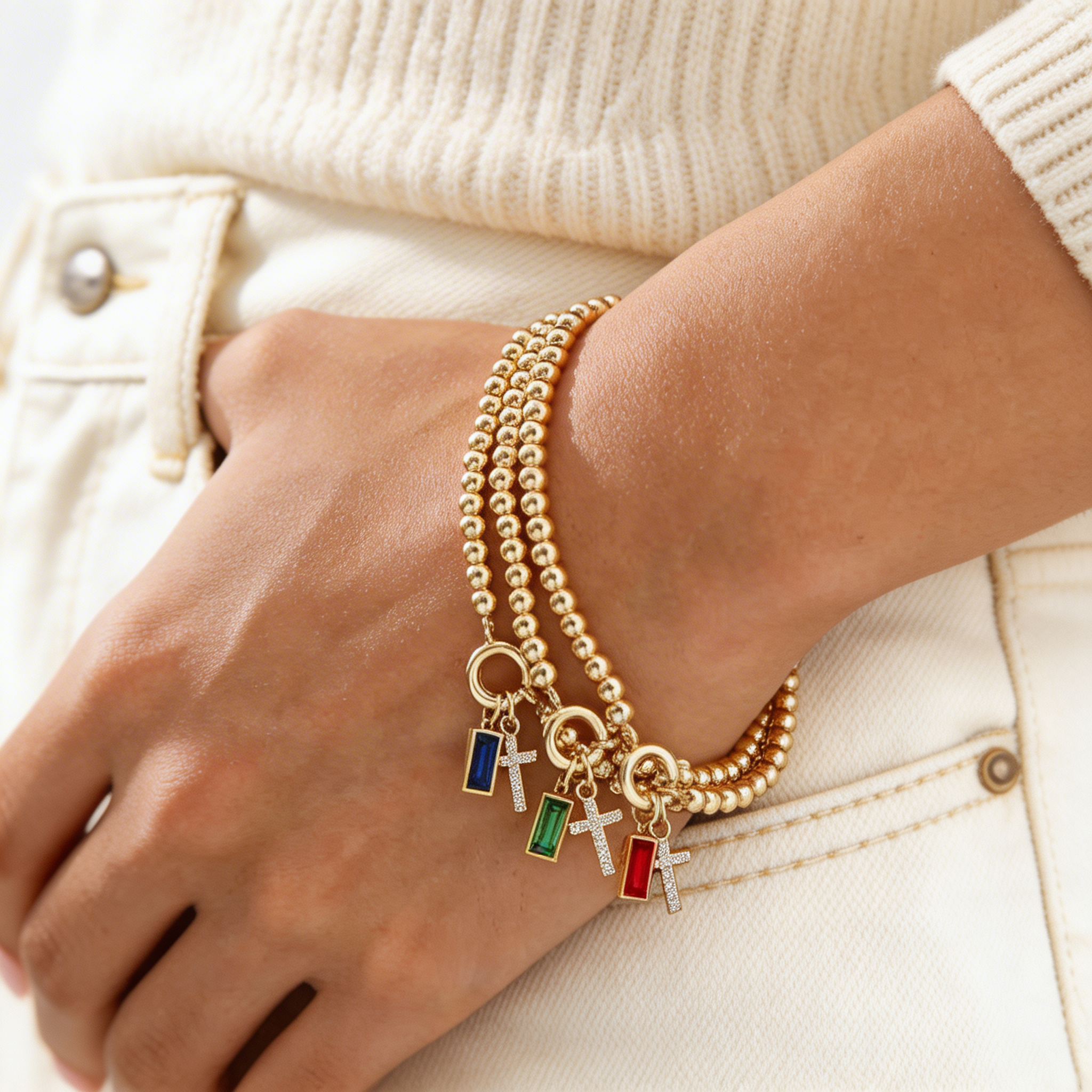 CHOSEN Cross Charm Bracelet