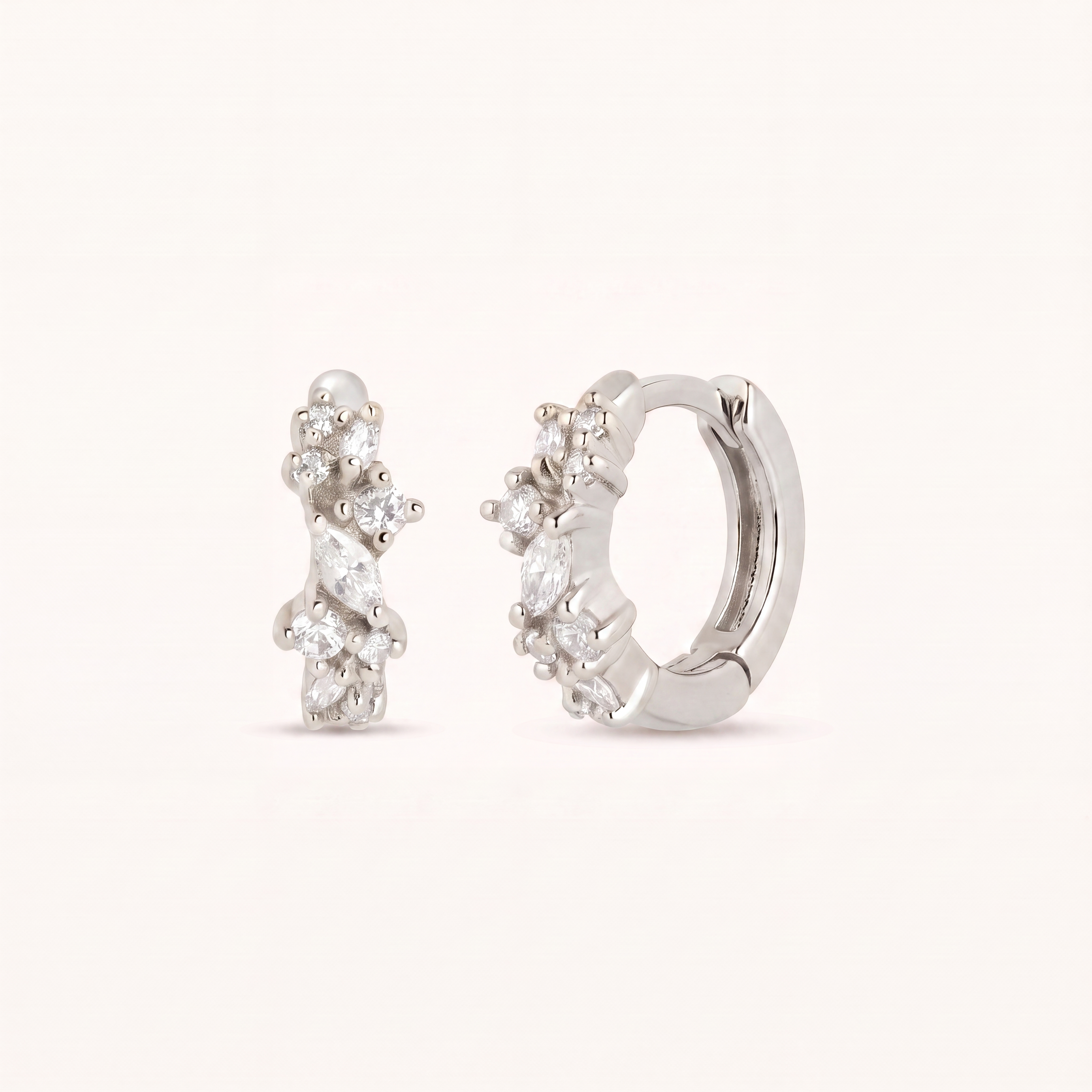Confetti Crystal Huggie Hoops