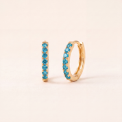 Birthstone Huggie Hoops