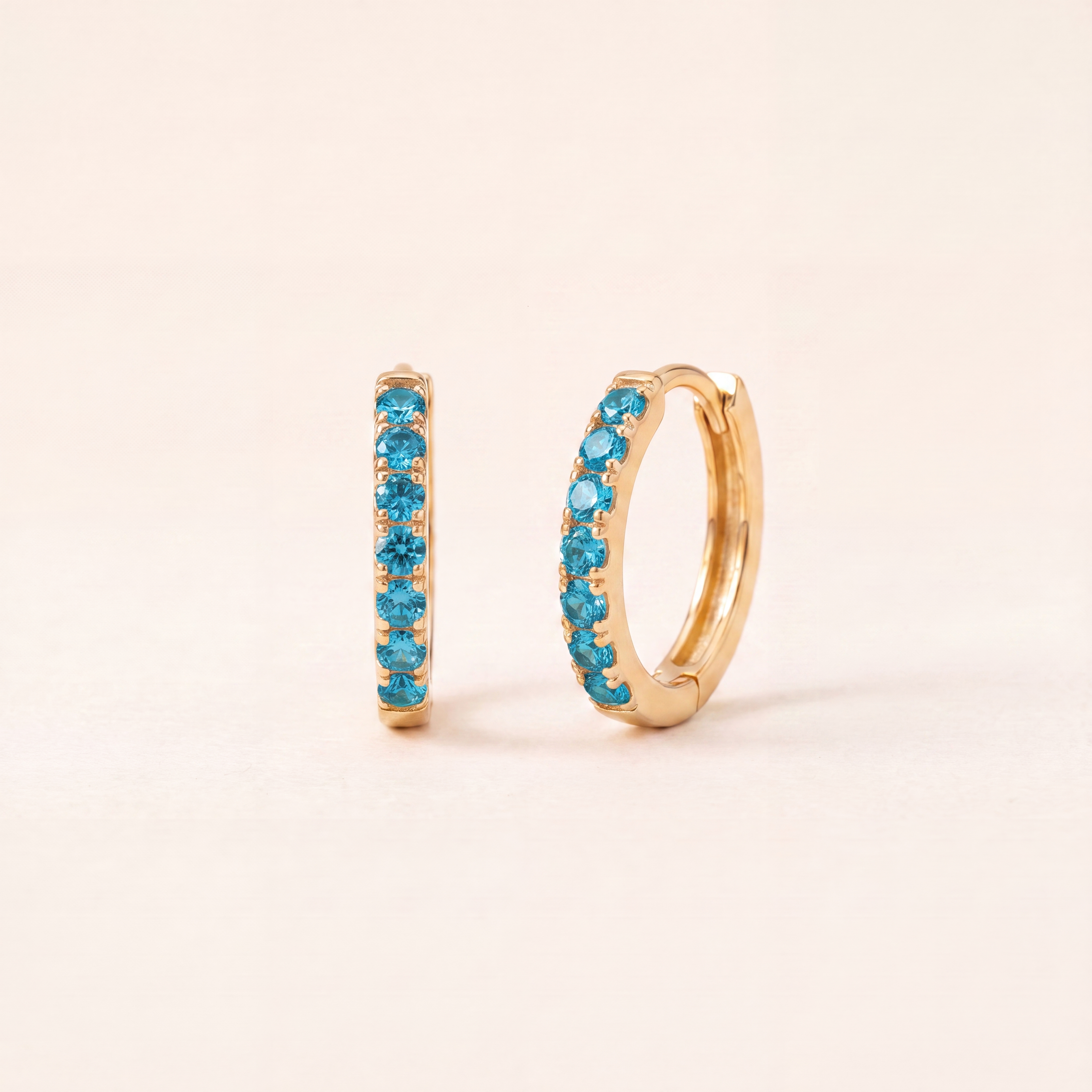 Birthstone Huggie Hoops