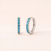 Birthstone Huggie Hoops