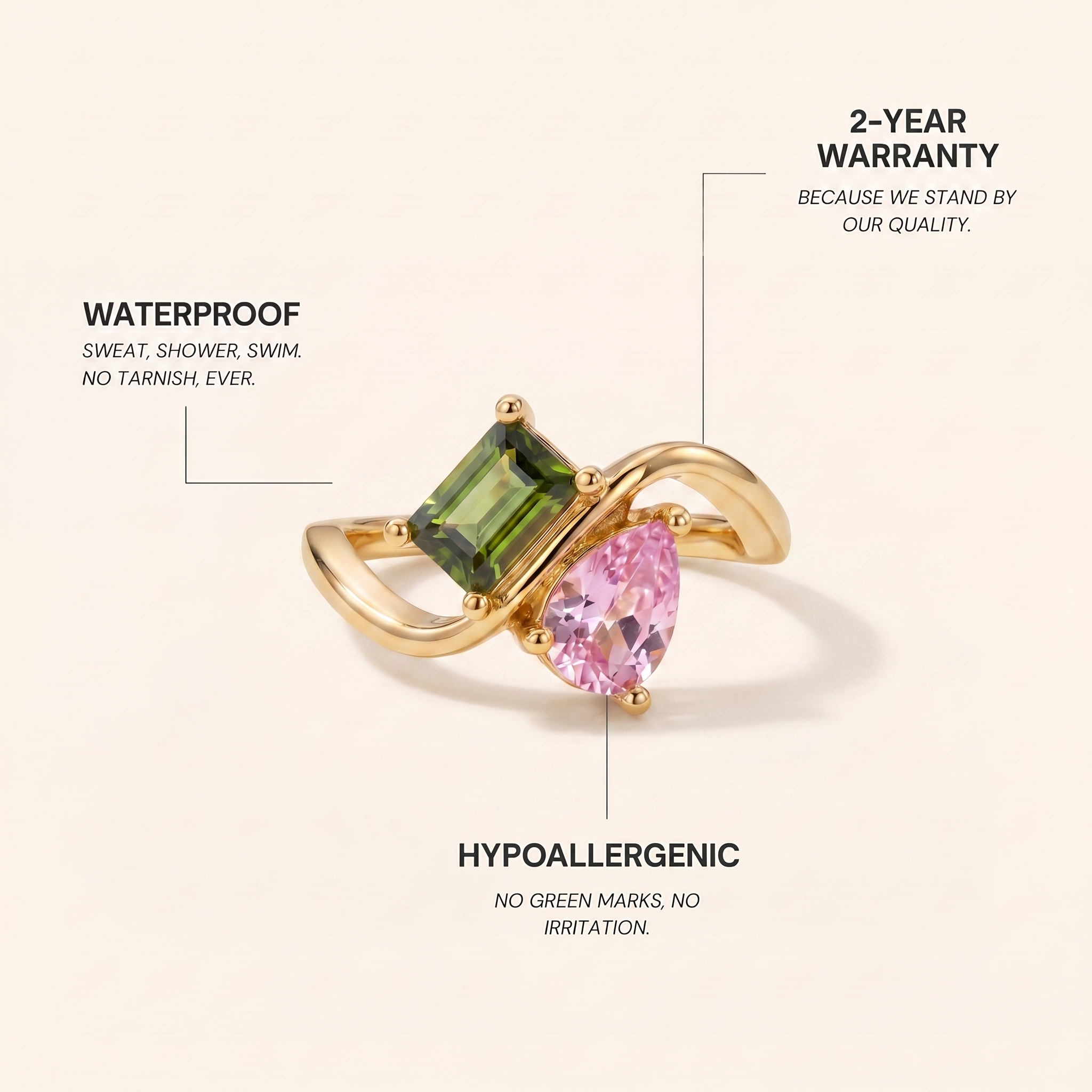 DUET Birthstone Ring