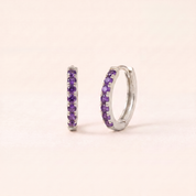 Birthstone Huggie Hoops
