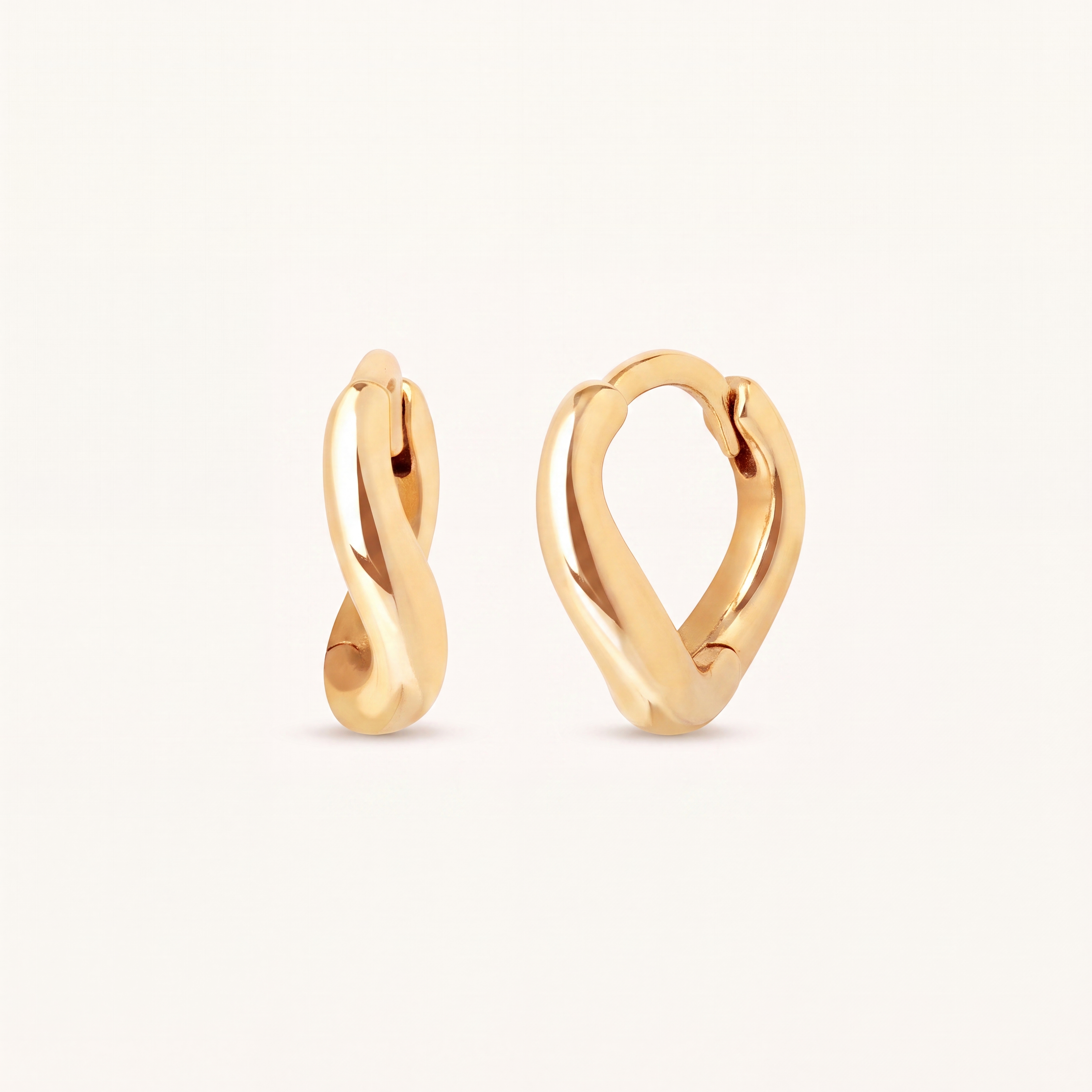 Twist Huggie Hoops