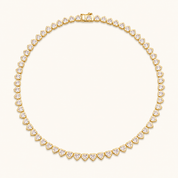 HEART BEZEL Tennis Necklace