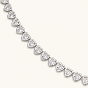 HEART BEZEL Tennis Necklace