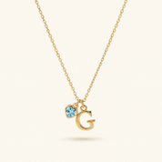 Inital Birthstone Necklace