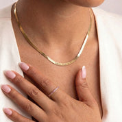 Engraved Herringbone Necklace