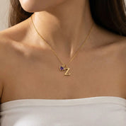 Inital Birthstone Necklace