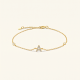 INITIAL 925 Silver Bezel Bracelet