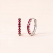 Birthstone Huggie Hoops