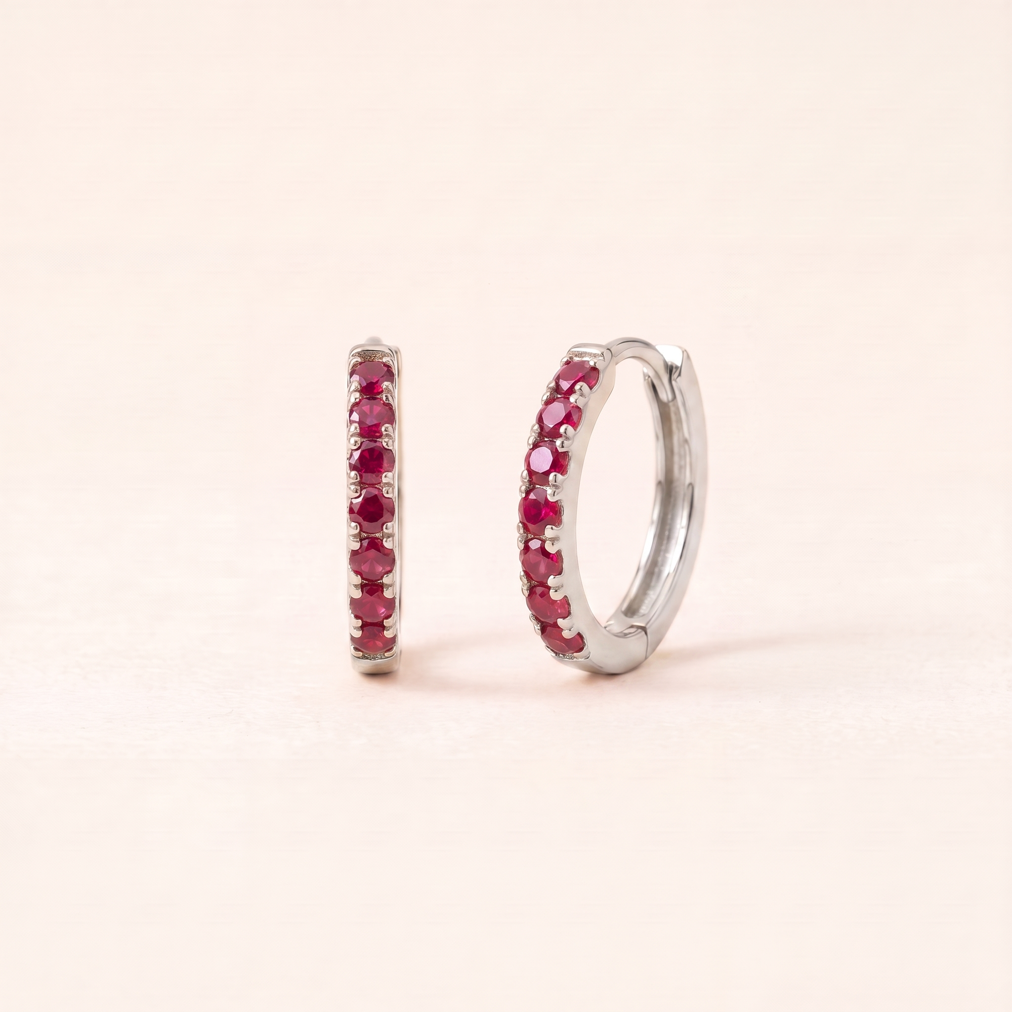 Birthstone Huggie Hoops