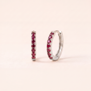 Birthstone Huggie Hoops