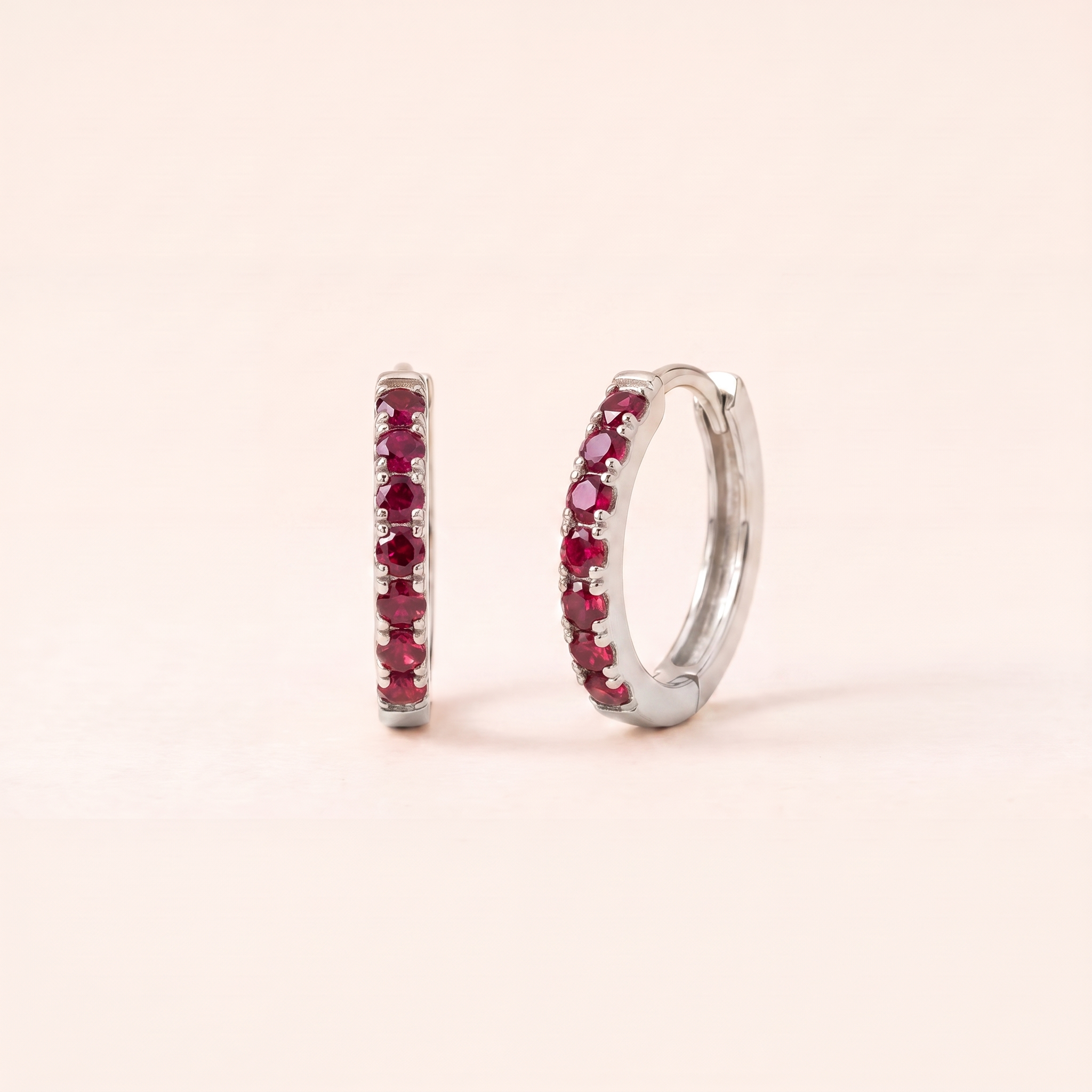 Birthstone Huggie Hoops