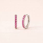 Birthstone Huggie Hoops