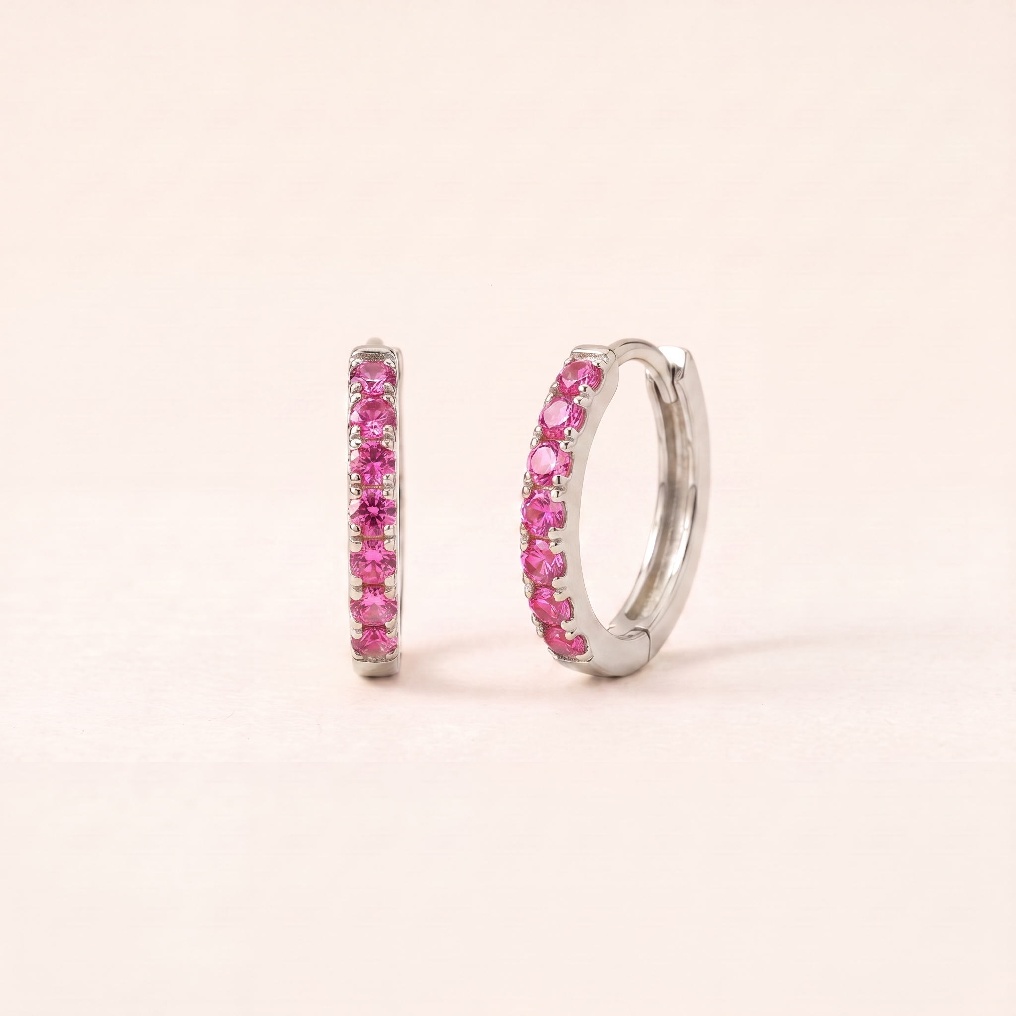 Birthstone Huggie Hoops