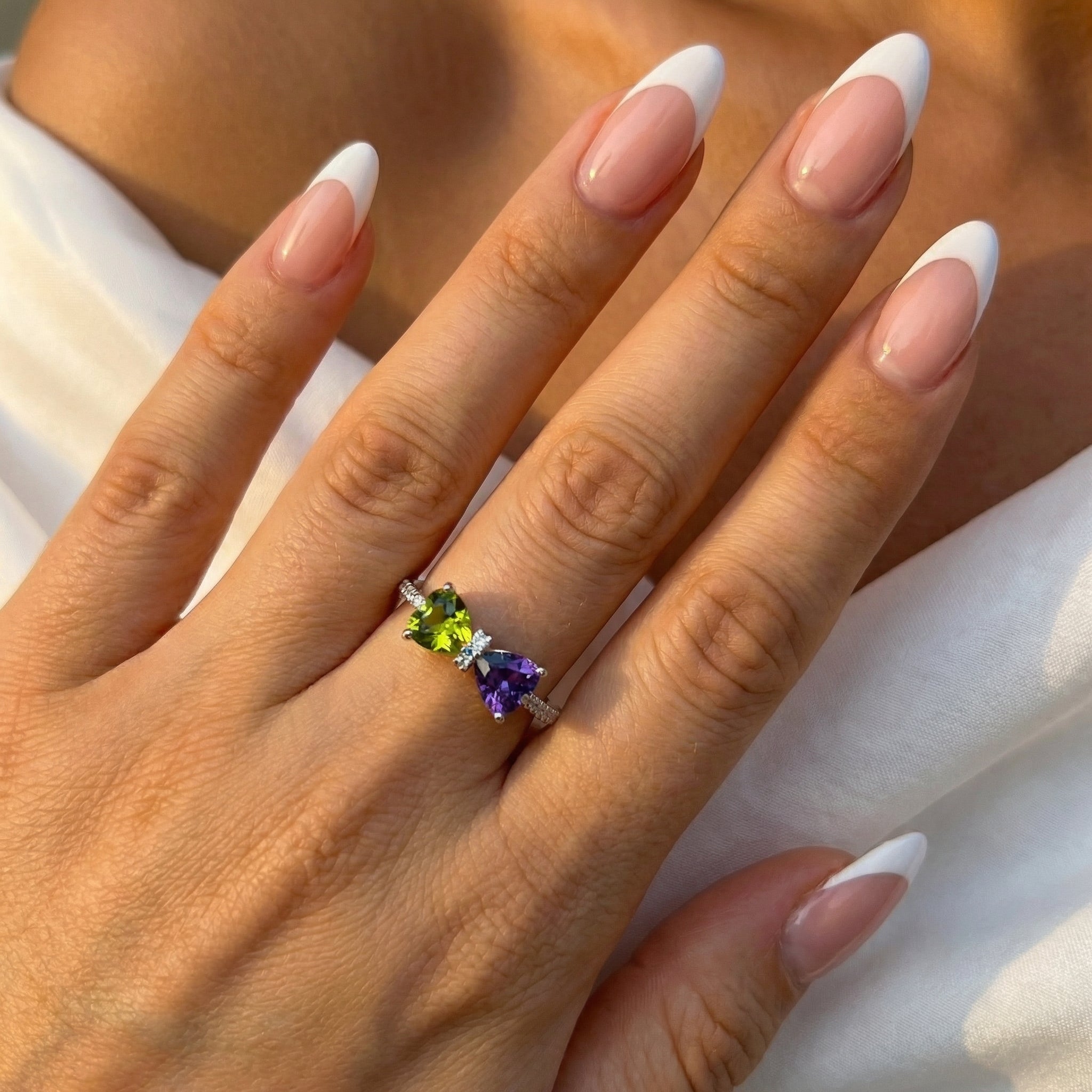 Love Knot Birthstone Ring