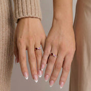 Love Knot Birthstone Ring