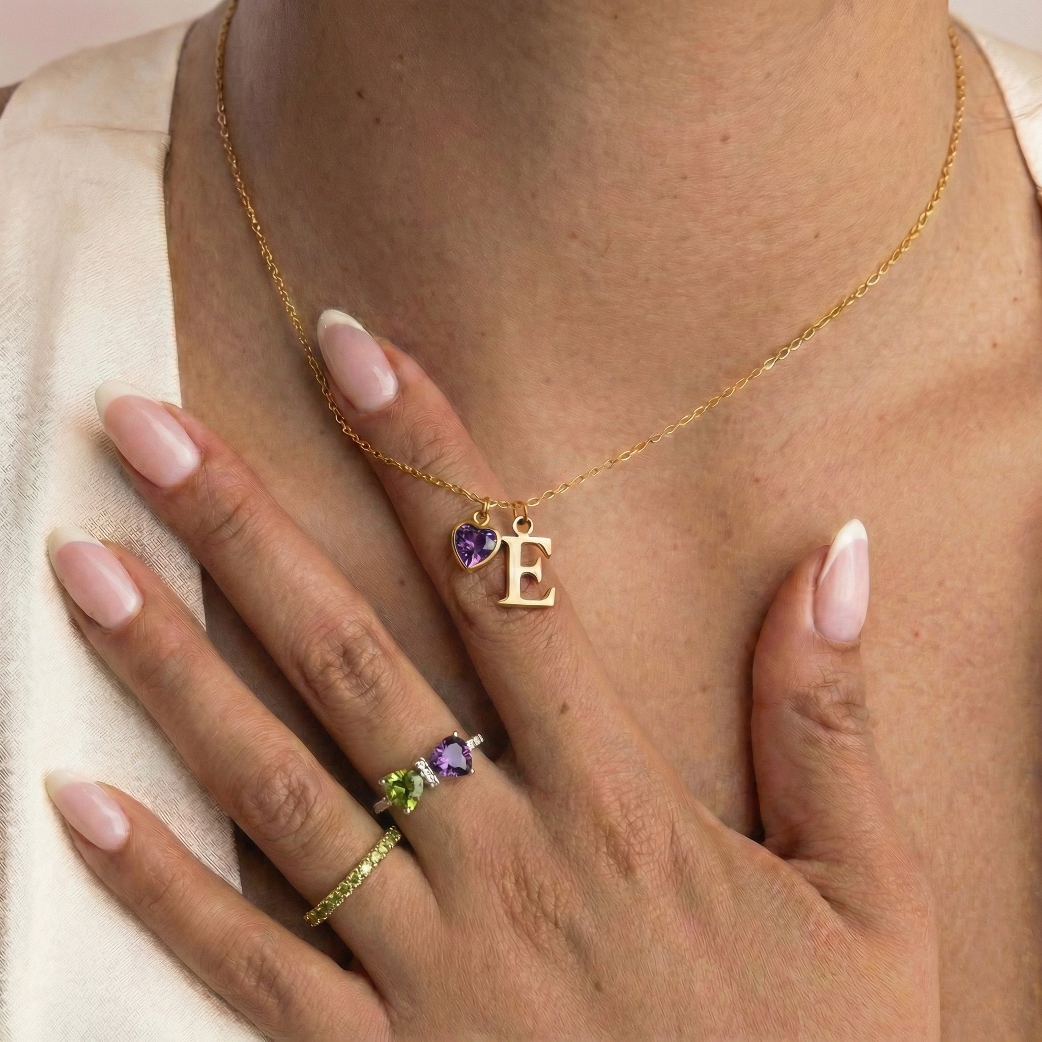 Inital Birthstone Necklace