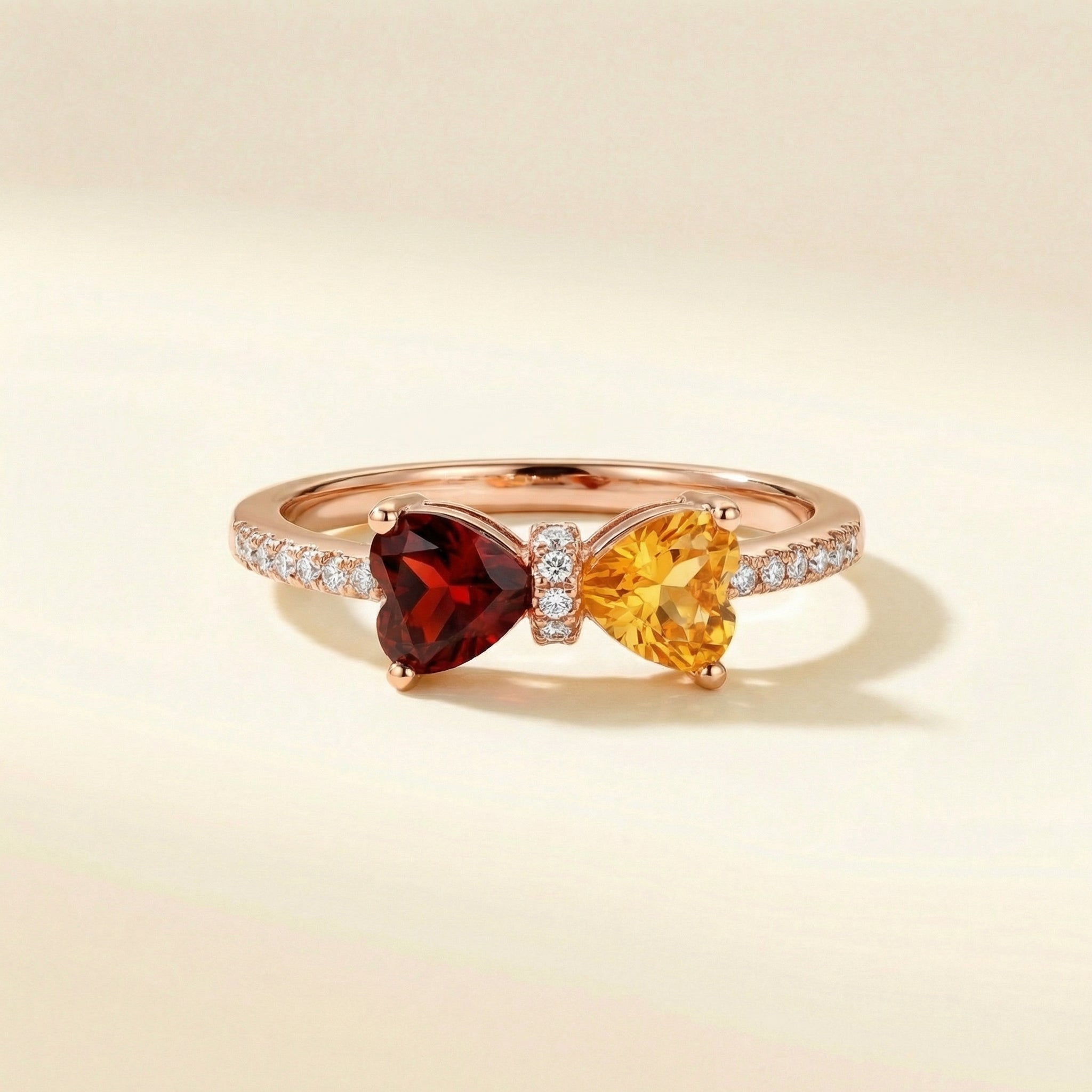 Love Knot Birthstone Ring
